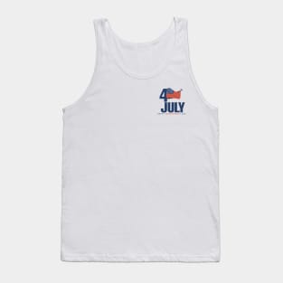 4th July Happy Independence Day Logo Design Tank Top